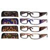 Eyekepper 4-Pack Beautiful Colors Spring Hinge Rectangular Reading Glasses +1.00