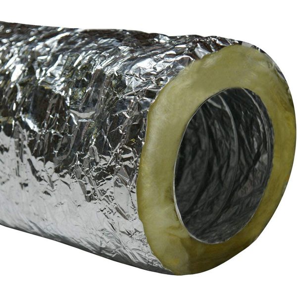 HVAC Insulated Flex Ducting Ventilation Duct Hose 8 in by 25 Ft R 4