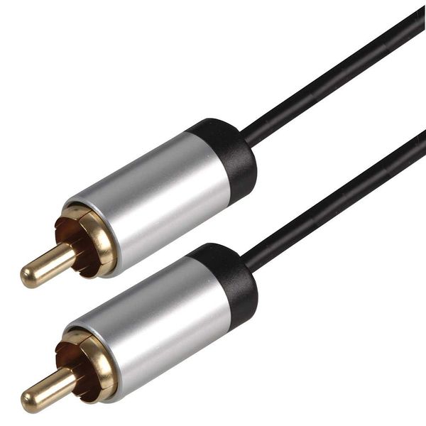 Phono Plug to Plug Lead 1M ALU, Audio & Video Cable Assemblies Qty X 1