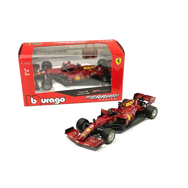 Bburago Model Car Sport 1:43 2020 Ferrari Racing SF1000 Formula One F1 5 Sebastian Vettel