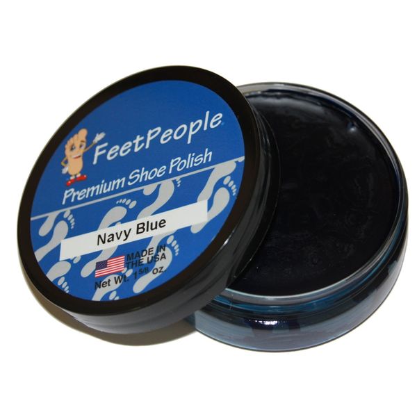 FeetPeople Shoe Polish, 1.625 oz, Navy