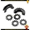 D-Ring Shackle 6pcs BLACK Isolators Off Road Kit 3/4" Pair SILENCER Clevis