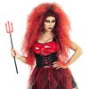 Widmann 02084 Wild Devil Wig, red, Standard Size