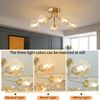 Sputnik Light Fixture Gold Flush,5 Lights Semi Flush Mount Ceiling Light Globe