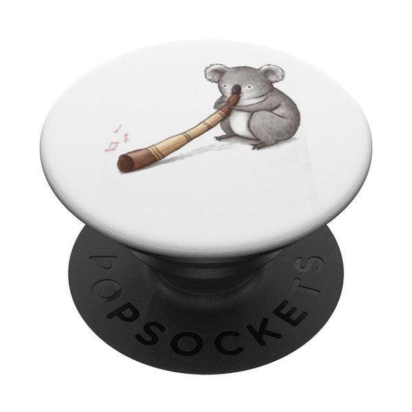 Koala Playing Didgeridoo PopSockets Standard PopGrip