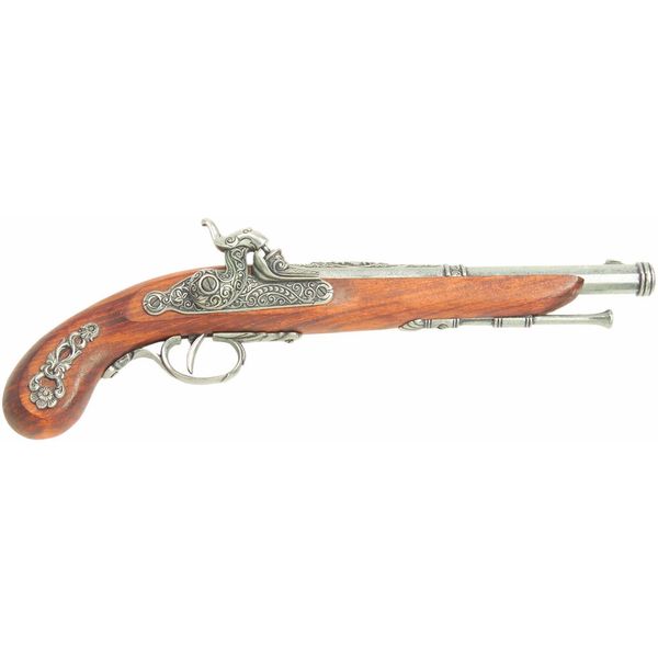 Denix 19th Century French Percussion Dueling Pistol, Grey - Non-Firing Replica