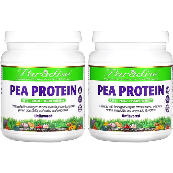 Paradise Herb Pea Protein Unflavored Aminogen 454g 2ea Set, 2ea