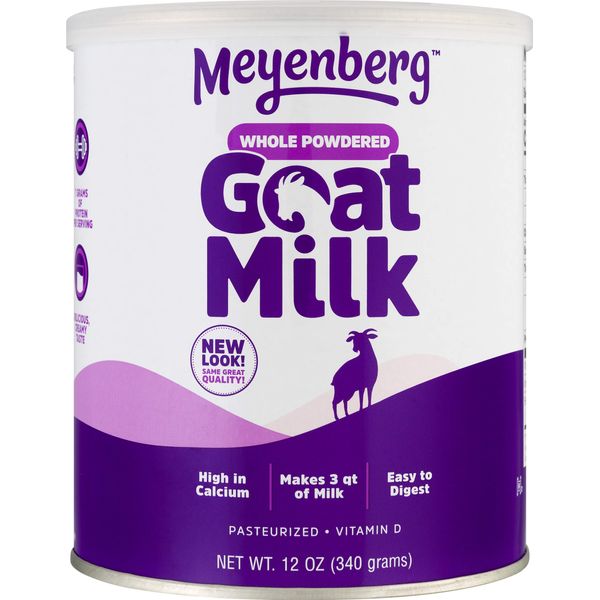 Meyenberg Whole Powdered Goat Milk, Gluten Free, Non GMO, Vitamin D, 12 Oz