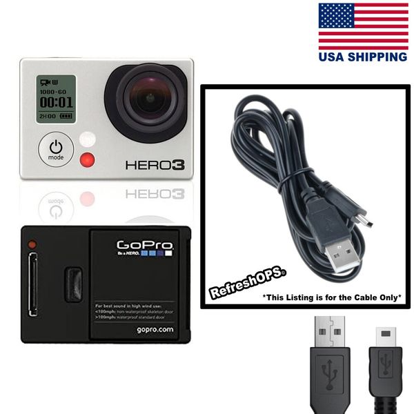 GoPro Hero3 USB Power Cable Transfer Cord Replacement