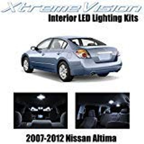 XtremeVision Interior LED for Nissan Altima Sedan 2007-2012 (10 Pieces) Pure White Interior LED Kit + Installation Tool