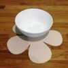 Daisy Placemat Set - Matt Light Grey 2 Placemats Large 38cm