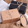 Pack of 20 Small Rectangular KRAFT NATURAL Eco GIFT BOXES | String and tags included
