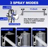 High Pressure Adjustable 8” Rain Square Shower Head with Handheld Spray Combo