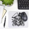 Azeeda 'Pirate Skull with Goatee Beard' Mouse Mat/Desk Pad (MO00030211)