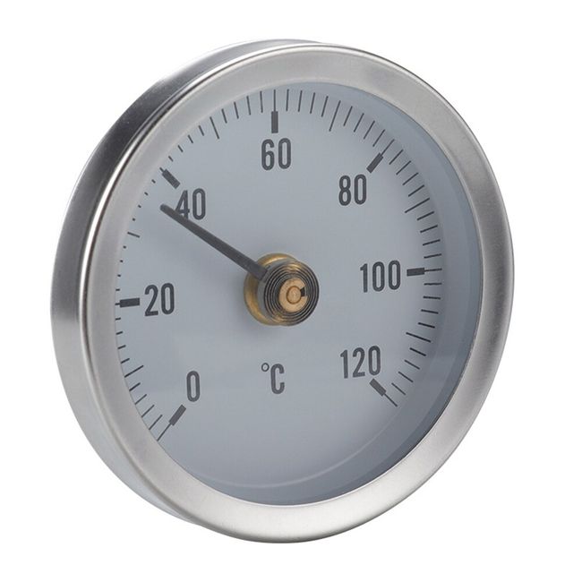 Metal Thermometer Hot Water Pipe Thermometer 0-120c Heating 63mm