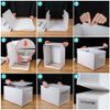 3Pack 7.9 Gallon Plastic Stackable Shoe Clothes Storage Box Organizer w/ Wheels