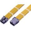 Shakmods 8 Pin PCIE GPU Sleeved Extension Cable 30cm + 2 Cable Combs (Gold)