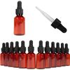 Amber Plastic Dropper Bottle, 0.5 oz, 12/Box