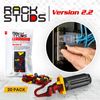 Rackstuds - R20 Rack Mount Solution II - Hardware Nuts & Screw Replacement for Server Rack Rails, 19"" Square Punched Vertical Rails, Cage Nuts Replacement, Red 2.2mm/0.086"", 20-Pack