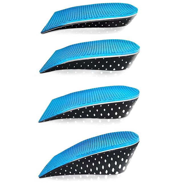 DePes Secret Insole, Insole, Height Up, Inheel, Heel, 4 Sizes to Choose (Blue, 0.8 + 1.6 inches (2 cm + 4 cm) Set)