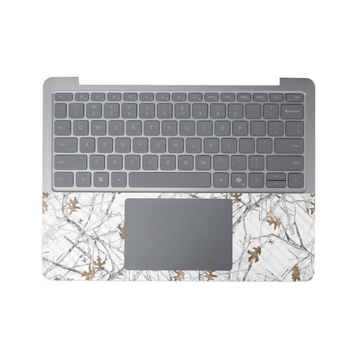 Carbon Fiber Laptop Skin Compatible with Microsoft Surface Laptop 8 13" (2025) - Conceal Snow - Premium 3M Vinyl Protective Wrap Decal Cover - Easy to Apply | Crafted in The USA by MightySkins