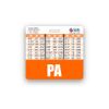 PA Badge Buddy Horizontal w/Height & Weight Conversion Charts (Standard, Orange)
