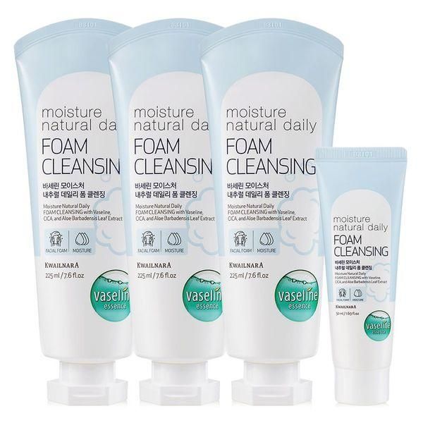 [Fruit Country] Vaseline Moisture Natural Cleansing Foam 225ml x 3 + 50ml x 1 / 4 Select [33779362]