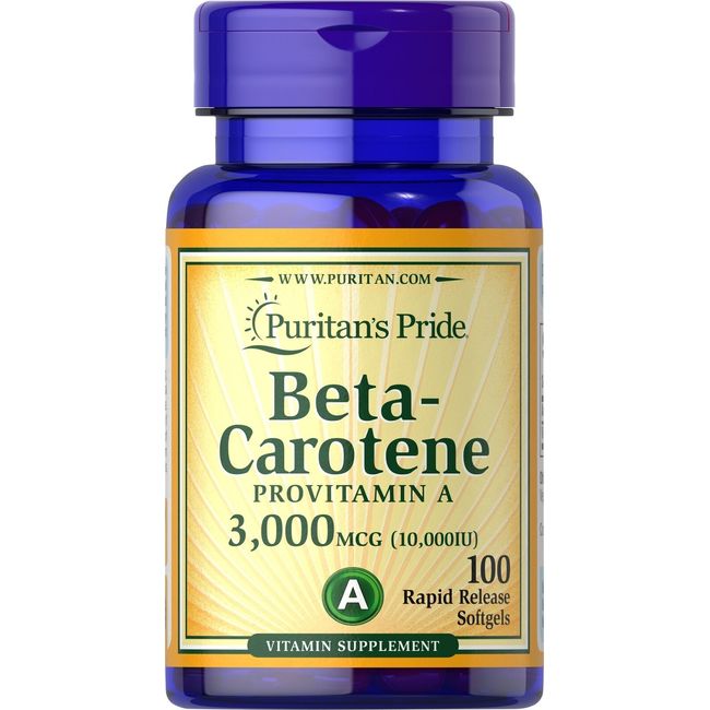 Puritan's Pride Beta-Carotene 10,000 IU - 100 Softgels