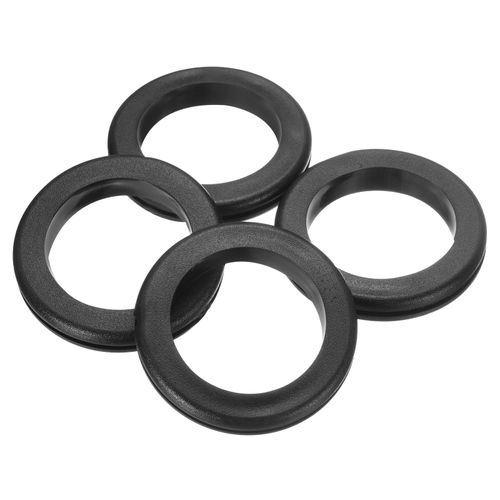 uxcell 4Pcs Rubber Grommets 2 ID, 2-3/8 Drill Hole, Firewall Grommet Automotive Rubber Hole Eyelet Ring Gasket for Wire Cable Hose Protection, Metal Electric Box, (50x60mm, Black)