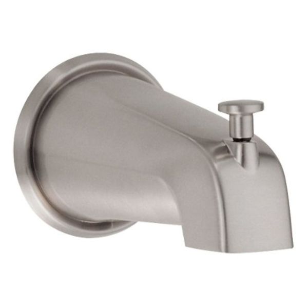 Danze D606425BN 8-Inch Wall Mount Tub Spout with Diverter, Brushed Nickel