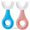 YOTEE U-Shaped Toothbrush Kids 2 PCS - Toddler with Food Grade Soft Silicone Brush Head, Manual Whole Mouth for Age 2-6, 360° Oral Teeth Cleaning Design