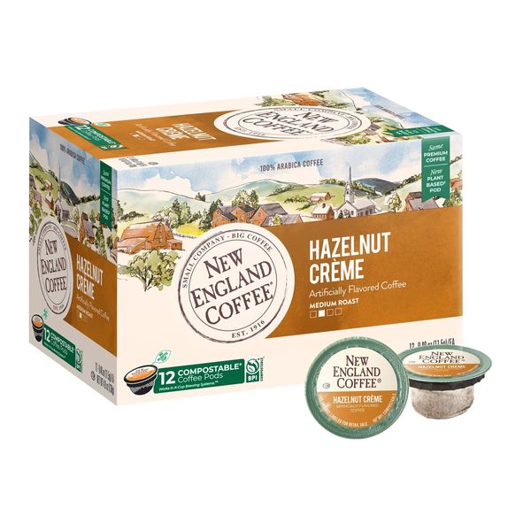 Hazelnut Creme Coffee Pods 12 Count Medium Roast 100 Arabica Coffee Beans