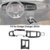 6Pcs Dash Console Gear Shift Box Air Vent Panel Cover Trim for Dodge Charger 15+