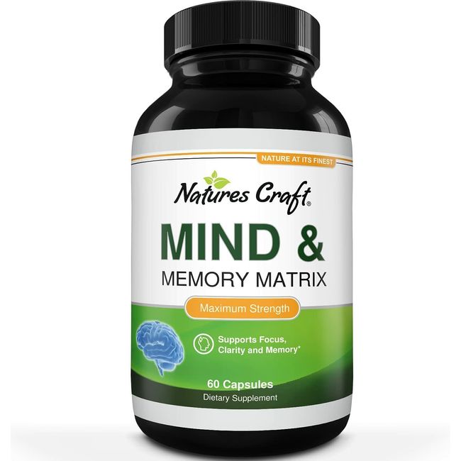 Natural Mind and Memory Supplement for Increased Mental Performance and Clarity