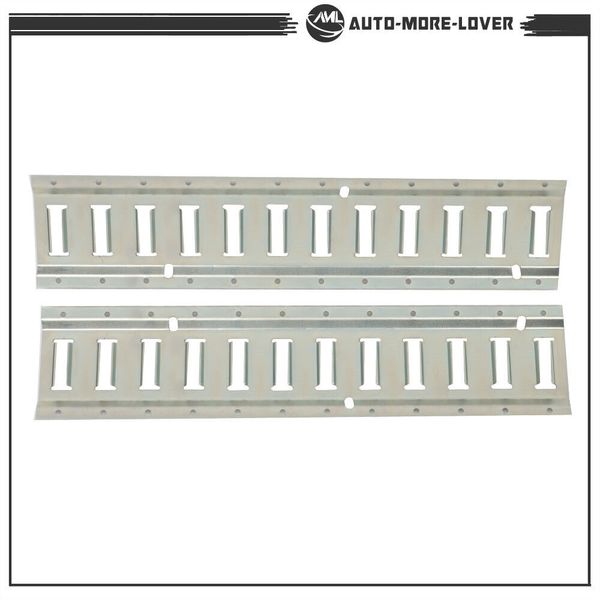 2' Silver E Track Tie Down Rail Kit For Garages Vans Trailers Motorcycle Steel