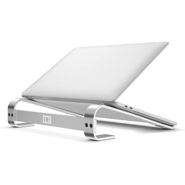 OneCut Laptop Stand, Ergonomic Laptops Riser for Desk - Computer Stands for All 10-18 inch HP, Dell, Lenovo, Microsoft, Macbook - Improve Posture and Reduce Neck Strain (Silver)