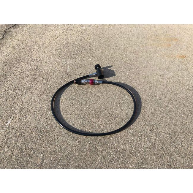 WTG 35" Straight Remote Coil LINE AIR / CO2 Paintball Gun HPA/N2 Thick Hose with Slide Check