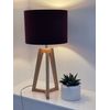 Burgundy Velvet Brushed Copper Drum Lampshade