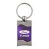 Au-TOMOTIVE GOLD Rectangular Wave Key Ring for Ford F-250 (Purple)