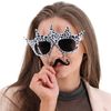 Pohotobooth Props Ltd Leopard Print Crown Fun Sunglasses With Moustache