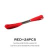 Leliafleury 24Pcs Red Embroidery Threads Polyester Embroidery Thread Cross Stitch Floss for DIY Knitting Sewing Projects