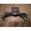 6-PACK 12”  Kirlin 1/4" Mono Black Right Angle Patch Cables - Ships Free!