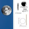 Off the Wall Plates - Moon Outer Space Decorative Acrylic Electrical Cover - Single Outlet