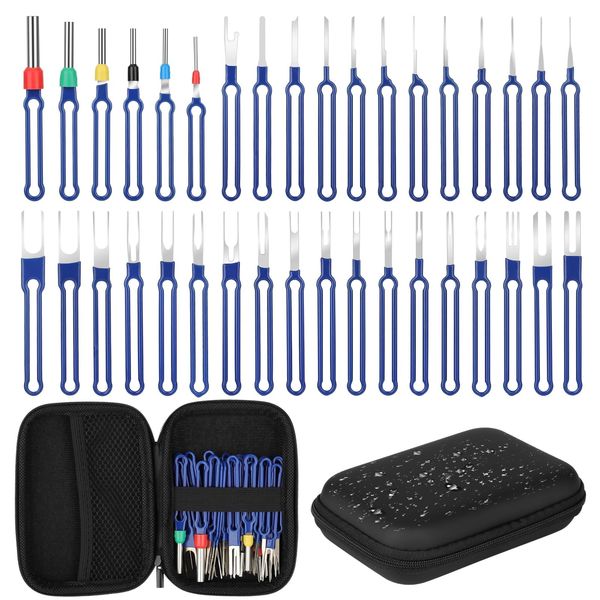 Linkstyle 36 PCS Upgraded Terminal Removal Tool Kit, Pin Extractor Tool,Electrical Wire Connector Pin Removal Tool Kit with a Protective Bag