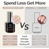 Modelones Builder Gel with Top Coat and Base Coat Set, 3Pcs No Wipe Base and Top Coat Gel Nail Polish with Gel Builder for Nails, Hard Gel Nail Strengthener Extension Builder Gel in a Bottle