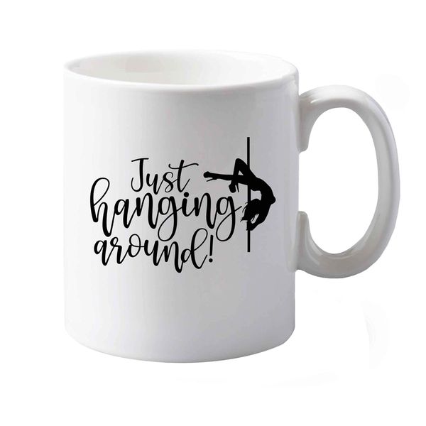 Flox Creative 10 oz Ceramic Mug Just Hanging Around Left Handed