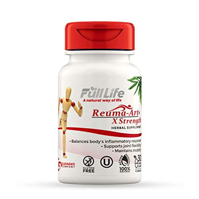 Full Life Reuma Art X Strength – 400 mg Herbal Supplements - Providing Strength and Relief – Supports Joint Pain – 30 Veggie Capsules