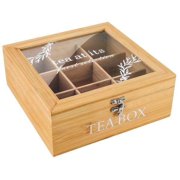 DearCal Tea Storage Boxes - Tea box with 3 Drawers - Kitchen Organisers for Tea Bags,Sugar, Coffee Pods– White