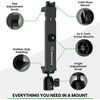 Ipad Tripod Mount Holder, Fits Ipad Pro 12.9, Air, Mini, Tab and More | Includes