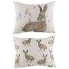 Evans Lichfield Standing Hare Cushion, Natural, Size 17"X13"